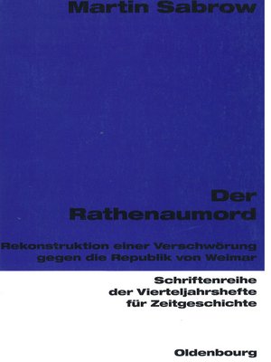 cover image of Der Rathenaumord